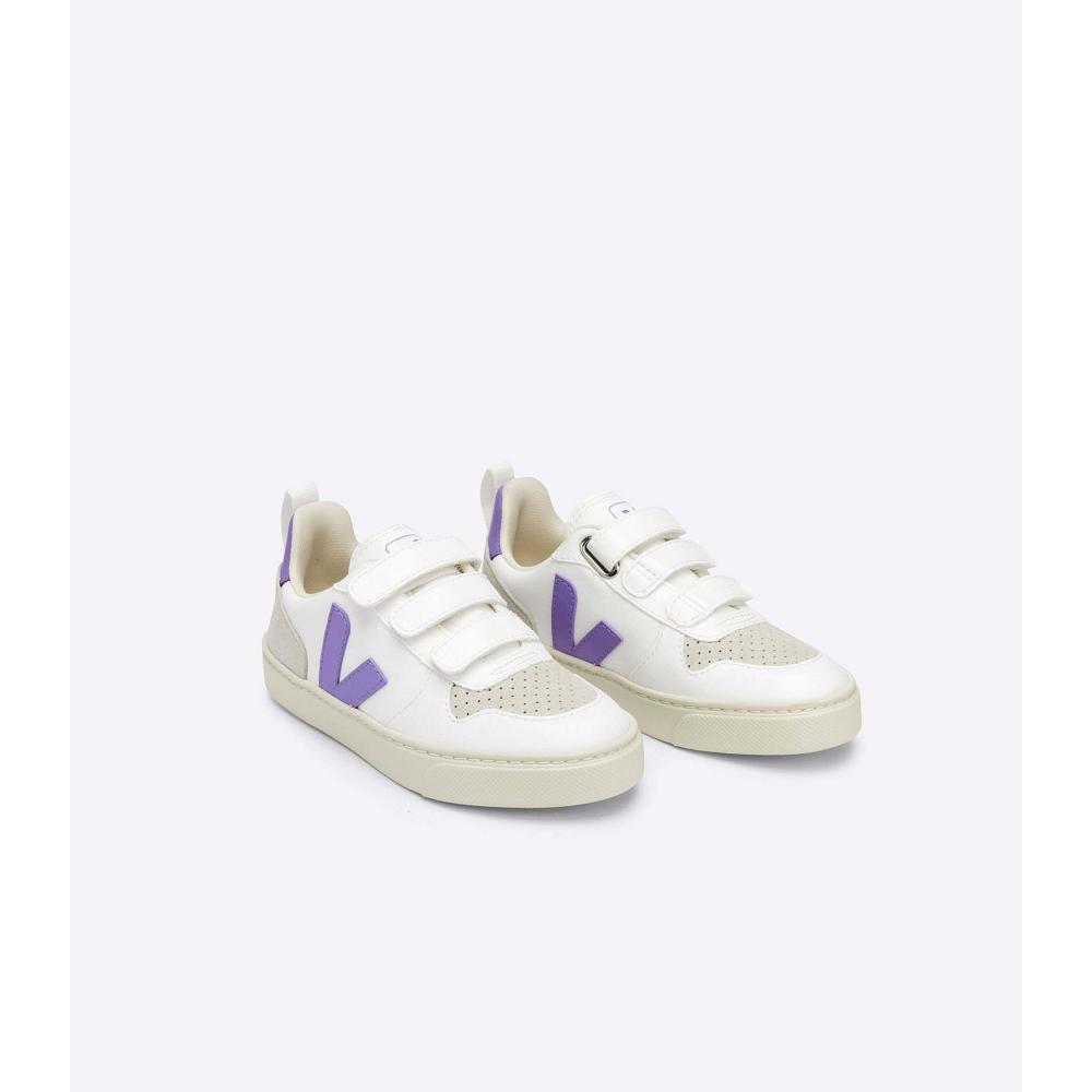 Veja V-10 CWL Kids' Shoes White/Purple | CA 779FDN